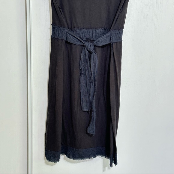 Vintage Y2K Billabong Summer Black Babydoll Midi Dress Cotton Linen Size Large - Picture 7 of 12